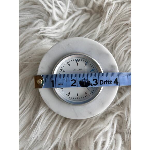 Citizen Marble Half Sphere desk Clock White - Picture 7 of 8